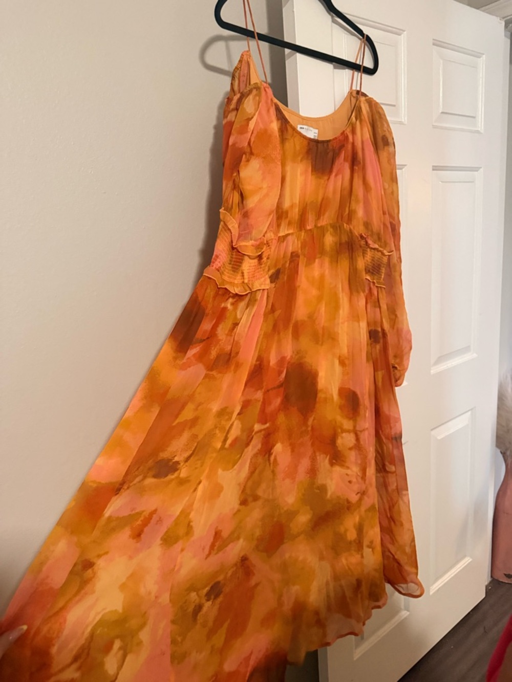 ASOS Curve Orange Multi Maxi Dress